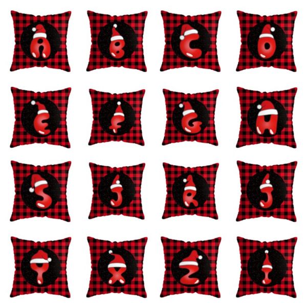 18*18'' 26 english letters velvet pillow case tartan plaid christmas xmas cushion cover car sofa home throw pillow case decoration
18*18'' 26 english letters velvet pillow case tartan plaid christmas xmas cushion cover car sofa home throw pillow case decoration