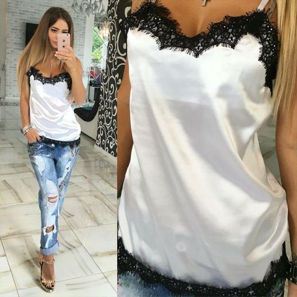 new arrival 2021 casual style women casual camisole home sleepwear woman clothing women cami summer style sexy, White
new arrival 2021 casual style women casual camisole home sleepwear woman clothing women cami summer style sexy, White