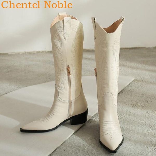 brand chentel autumn pointed toe real leather embroidered women's cool knight boots zapatos de mujer black white ladies
brand chentel autumn pointed toe real leather embroidered women's cool knight boots zapatos de mujer black white ladies
