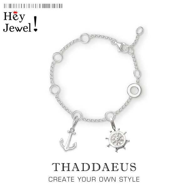 anchor & rudder charm bracelets link chain 925 sterling silver lucky trendy fashion club jewelry thomas style women girls gift 1028, Black
anchor & rudder charm bracelets link chain 925 sterling silver lucky trendy fashion club jewelry thomas style women girls gift 1028, Black