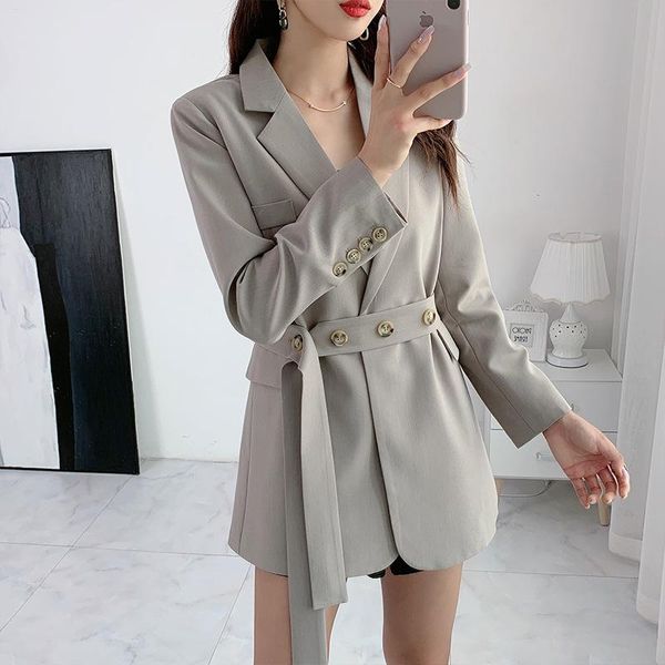 women's suits & blazers large size solid color ladies blazer 2021 autumn and winter slim female mid-length jacket trendy suit, White;black
women's suits & blazers large size solid color ladies blazer 2021 autumn and winter slim female mid-length jacket trendy suit, White;black