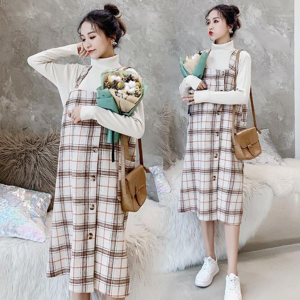 maternity dresses 9445# autumn winter dress suits high neck knitted shirts+ plaid tank sets clothes for pregnant women pregnancy1, White
maternity dresses 9445# autumn winter dress suits high neck knitted shirts+ plaid tank sets clothes for pregnant women pregnancy1, White