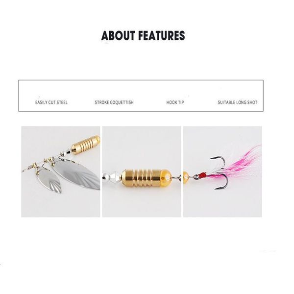1pcs hooks 7g/10g rotating spinner spoon lure fishing lures artificial baits metal sequins baits fishing tackle bbyver
1pcs hooks 7g/10g rotating spinner spoon lure fishing lures artificial baits metal sequins baits fishing tackle bbyver