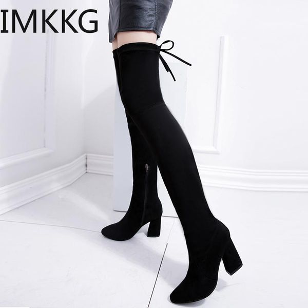 boots 2021 women over the knee autumn winter pointed toe shoes stretch flock square high heel long size 35-40, Black
boots 2021 women over the knee autumn winter pointed toe shoes stretch flock square high heel long size 35-40, Black