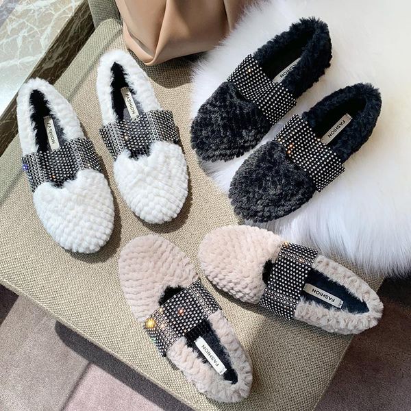 tolezy flat shoes white warm fashion designer rhinestone round head winter fur warm loafers home slip-on woman shoes, Black
tolezy flat shoes white warm fashion designer rhinestone round head winter fur warm loafers home slip-on woman shoes, Black