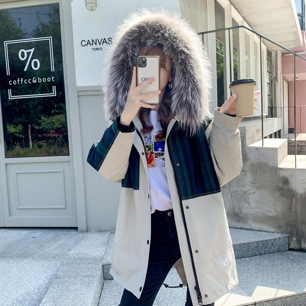 women's fur & faux parka 2021 middle school long detachable liner rex hair big collar real wool cotton clothin, Black
women's fur & faux parka 2021 middle school long detachable liner rex hair big collar real wool cotton clothin, Black