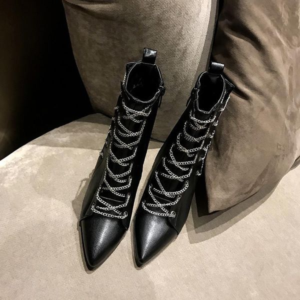 boots ymechic punk gothic chain cross strap stiletto high heels pointed toe silver black ankle riding womens shoes winter
boots ymechic punk gothic chain cross strap stiletto high heels pointed toe silver black ankle riding womens shoes winter