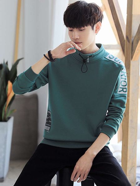 men's new 2020 half high collar clothes with fleece bottoming shirt autumn winter long sleeve t-shirt, Black
men's new 2020 half high collar clothes with fleece bottoming shirt autumn winter long sleeve t-shirt, Black