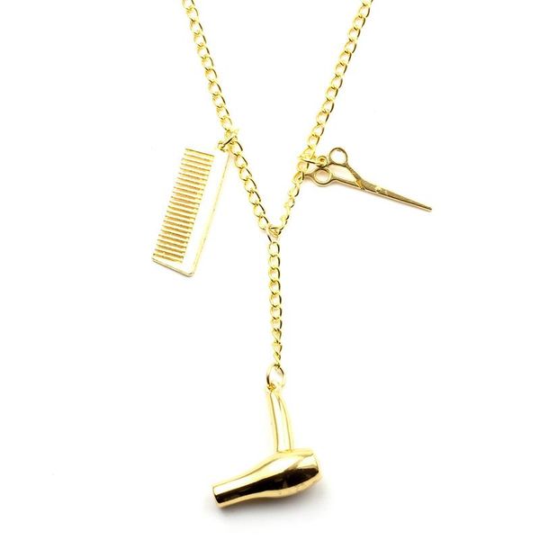 pendant necklaces hair dryer / scissor comb & pendants hairdresser dresser's jewelry layered necklace male men women, Silver
pendant necklaces hair dryer / scissor comb & pendants hairdresser dresser's jewelry layered necklace male men women, Silver
