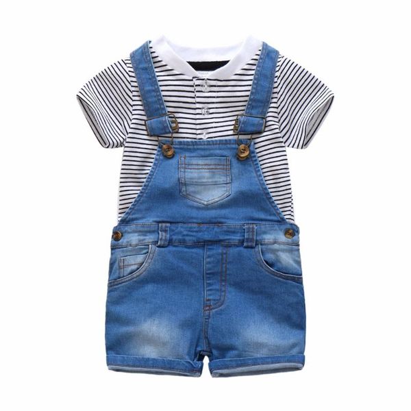 baby clothes set boys striped t shirt + short jeans 2 pieces summer children overalls outfits casual boy clothes 1 2 3 4 y kb80, White
baby clothes set boys striped t shirt + short jeans 2 pieces summer children overalls outfits casual boy clothes 1 2 3 4 y kb80, White