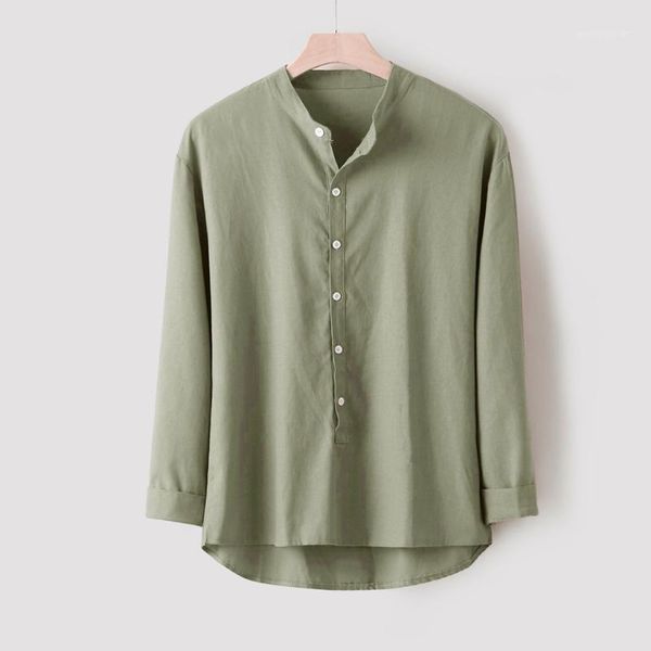 casual men's shirts cotton and linen soft breathable male long sleeve blouse button simple style vacation clothes#g81, White;black
casual men's shirts cotton and linen soft breathable male long sleeve blouse button simple style vacation clothes#g81, White;black