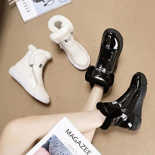 women boots 2020 new winter pu leather waterproof plus velvet warm snow boots white black casual cotton shoes ankle female
women boots 2020 new winter pu leather waterproof plus velvet warm snow boots white black casual cotton shoes ankle female