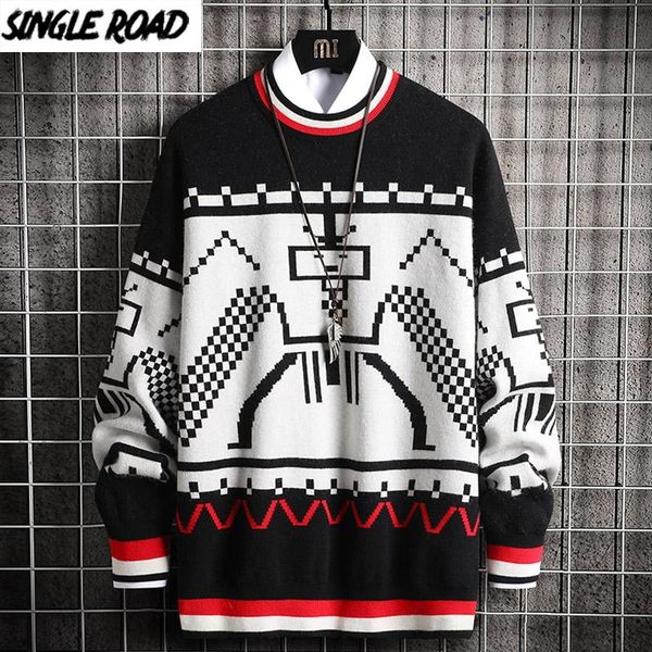 men's sweaters singleroad oversized mens knitted sweater men 2021 vintage patchwork harajuku hip hop japanese korean pullover black, White;black
men's sweaters singleroad oversized mens knitted sweater men 2021 vintage patchwork harajuku hip hop japanese korean pullover black, White;black