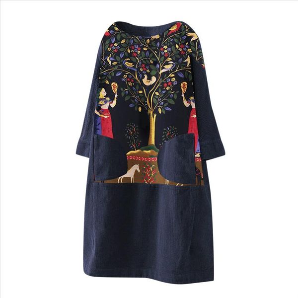 women vintage corduroy ethnic print patchwork long sleeve pockets loose dress plus size chiffon formal mother dresses, Black;gray
women vintage corduroy ethnic print patchwork long sleeve pockets loose dress plus size chiffon formal mother dresses, Black;gray