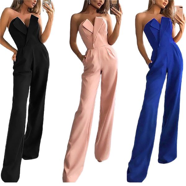 2021 new solid color sleeveless jumpsuit wrap chest v-neck jumpsuit bandeau tube summer women fashion streetwear body suit 6brn, Black;white
2021 new solid color sleeveless jumpsuit wrap chest v-neck jumpsuit bandeau tube summer women fashion streetwear body suit 6brn, Black;white