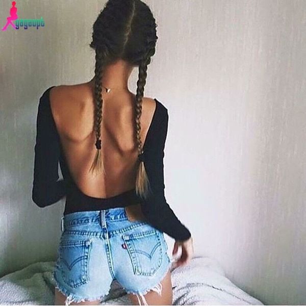 ins women's u-shaped open back long women's new style sleeve one-piece new style cnyzi, White
ins women's u-shaped open back long women's new style sleeve one-piece new style cnyzi, White