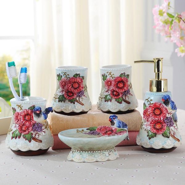 bathroom accessories set ceramic soap dispenser toothbrush holder gargle cup 5 set wedding gifts magpie and flower style bbyigl lg2010
bathroom accessories set ceramic soap dispenser toothbrush holder gargle cup 5 set wedding gifts magpie and flower style bbyigl lg2010