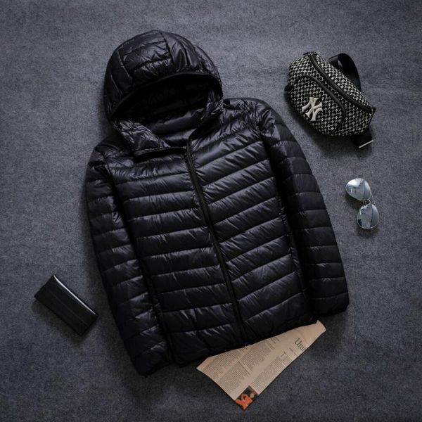 new lightweight down jacket men's short hooded lightweight slim fit men's winter warmth thin trendy jacket, Black
new lightweight down jacket men's short hooded lightweight slim fit men's winter warmth thin trendy jacket, Black