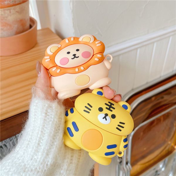lovely tiger and lion soft silicone cover for airpods 1/2 wireless bluetooth earphone case for airpods pro accessories with hook
lovely tiger and lion soft silicone cover for airpods 1/2 wireless bluetooth earphone case for airpods pro accessories with hook