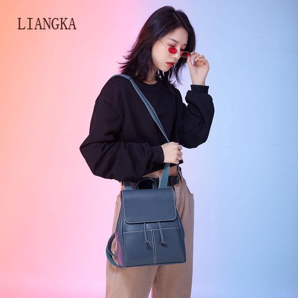 backpack style 2021 ladies genuine leather simple magic shoulder strap solid color bag college travel
backpack style 2021 ladies genuine leather simple magic shoulder strap solid color bag college travel