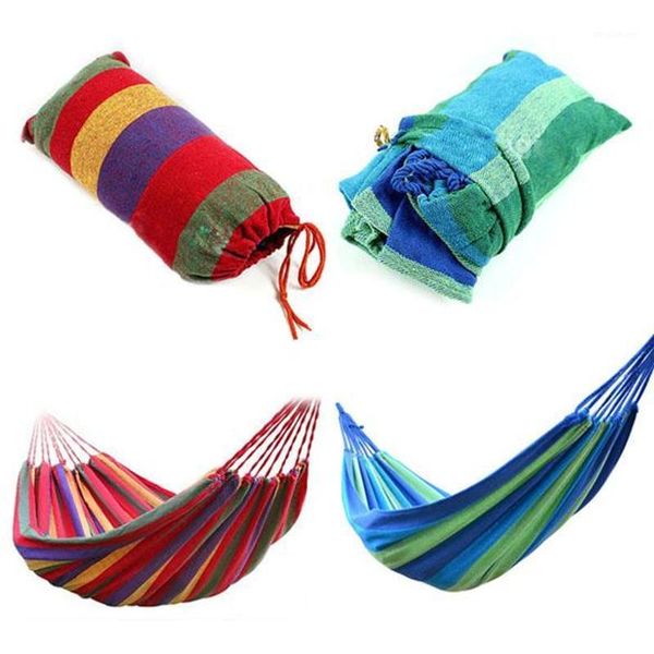 280*80cm outdoor picnic garden hammock hanging double spreader canvas stripe hammocks bar garden swing hanging bed blue red1
280*80cm outdoor picnic garden hammock hanging double spreader canvas stripe hammocks bar garden swing hanging bed blue red1