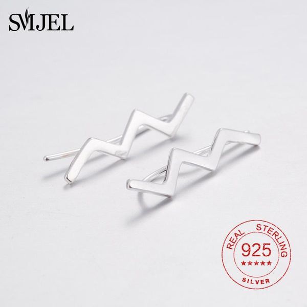 smjel punk waves ear climbers earrings for women 100% 925 sterling silver bohemian cute earing piercing earings pendientes1, Golden;silver
smjel punk waves ear climbers earrings for women 100% 925 sterling silver bohemian cute earing piercing earings pendientes1, Golden;silver