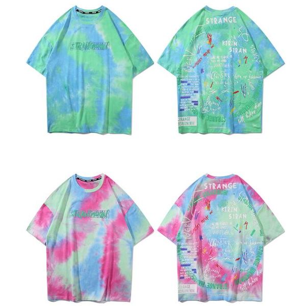 tie dye tees shirts streetwear hip hop print short sleeve tshirts mens casual fashion, White;black
tie dye tees shirts streetwear hip hop print short sleeve tshirts mens casual fashion, White;black