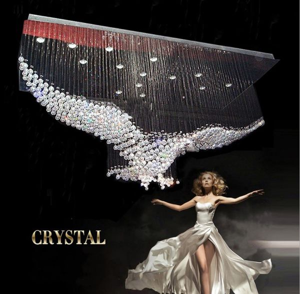 eagles design modern k9 crystal chandelier lighting large led lustres pendant lights l100*w50*h80cm hall living room ceiling lamp
eagles design modern k9 crystal chandelier lighting large led lustres pendant lights l100*w50*h80cm hall living room ceiling lamp