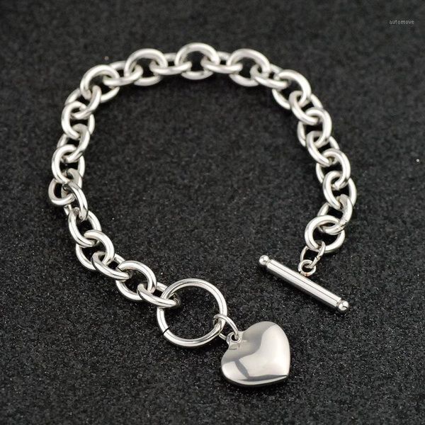 fashion new simple ladies stainless steel heart ot buckle bracelet titanium steel jewelry, Black
fashion new simple ladies stainless steel heart ot buckle bracelet titanium steel jewelry, Black