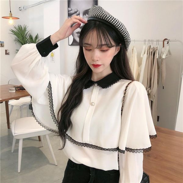 women blouses & shirts white chiffon female design sense spring autumn french ruffled temperament long sleeve super fairy
women blouses & shirts white chiffon female design sense spring autumn french ruffled temperament long sleeve super fairy