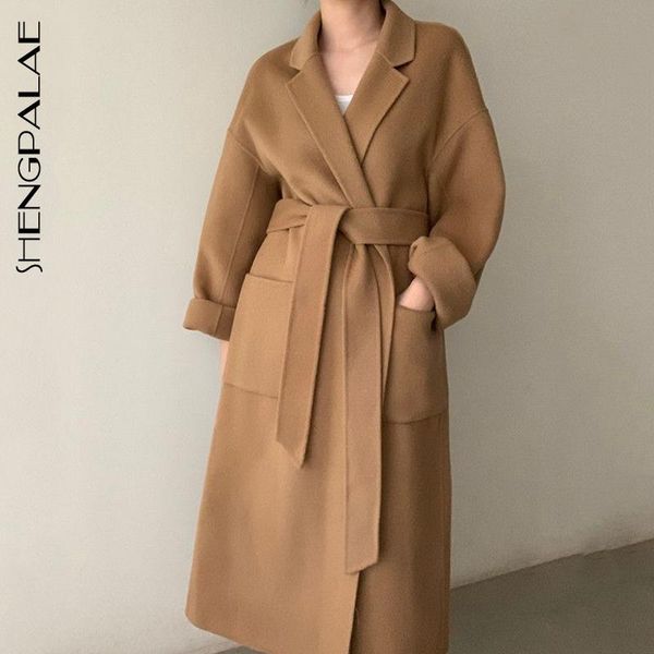 shengpalae 2020 korea chic autumn winter women's overcoat suit collar large pocket long sleeve lace up waist woolen coat zc138, Black
shengpalae 2020 korea chic autumn winter women's overcoat suit collar large pocket long sleeve lace up waist woolen coat zc138, Black