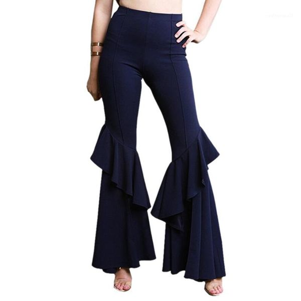 women's pants & capris eas-elegant women high waist wide leg trousers bottoms ruffle bell flared solid wrinkled ladies c1, Black;white
women's pants & capris eas-elegant women high waist wide leg trousers bottoms ruffle bell flared solid wrinkled ladies c1, Black;white