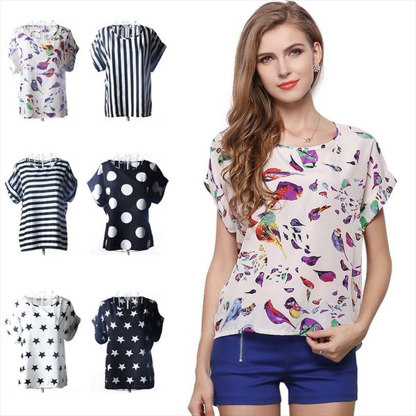summer women shirts chiffon printed blouse short sleeve tee lady girl loose casual fs99 drop shipping, White
summer women shirts chiffon printed blouse short sleeve tee lady girl loose casual fs99 drop shipping, White