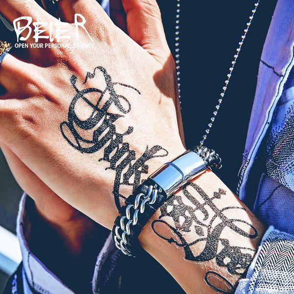 beier wholesale dropshipping bangle man's genes simple style leather bracelet for man bc-l030, Golden;silver
beier wholesale dropshipping bangle man's genes simple style leather bracelet for man bc-l030, Golden;silver