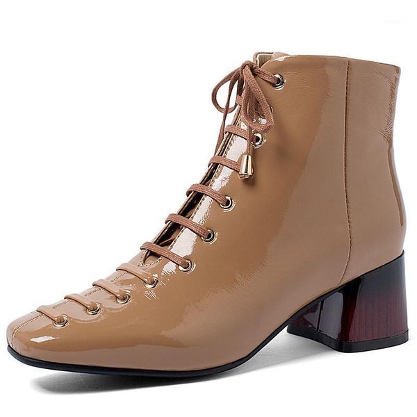 2020 genuine leather shoes women ankle boots winter boots fashion shoes square toe cross tied autumn high (5cm-8cm)1, Black
2020 genuine leather shoes women ankle boots winter boots fashion shoes square toe cross tied autumn high (5cm-8cm)1, Black