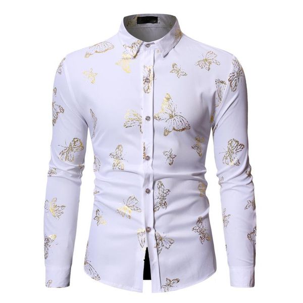men's fashion casual printed shirt men's insect bronzing loose long-sleeved shirt, White;black
men's fashion casual printed shirt men's insect bronzing loose long-sleeved shirt, White;black