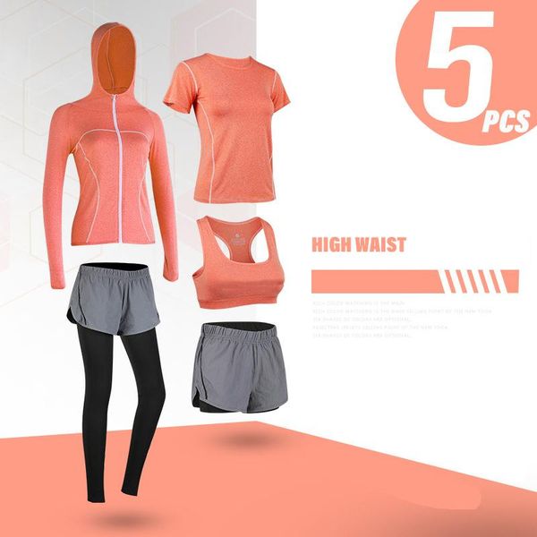 sport suit women jogging fitness clothes bra quick dry short-sleeve shorts trousers 5 piece sportswear yoga tracksuit kg-510, White;black
sport suit women jogging fitness clothes bra quick dry short-sleeve shorts trousers 5 piece sportswear yoga tracksuit kg-510, White;black