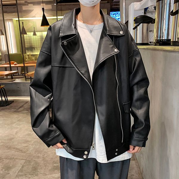 black leather men's fashion casual autumn korean motorcycle jackets mens streetwear loose hip-hop bomber jacket men m-2xl
black leather men's fashion casual autumn korean motorcycle jackets mens streetwear loose hip-hop bomber jacket men m-2xl