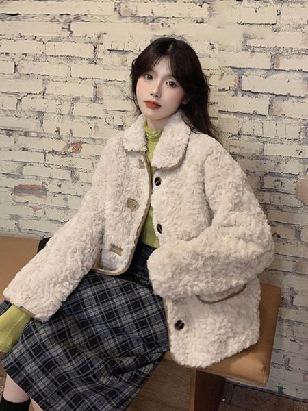 winter 2021 latest korean style fleece idle style loose single-breasted long sleeve coat women's all-matching cardigan, Black;brown
winter 2021 latest korean style fleece idle style loose single-breasted long sleeve coat women's all-matching cardigan, Black;brown