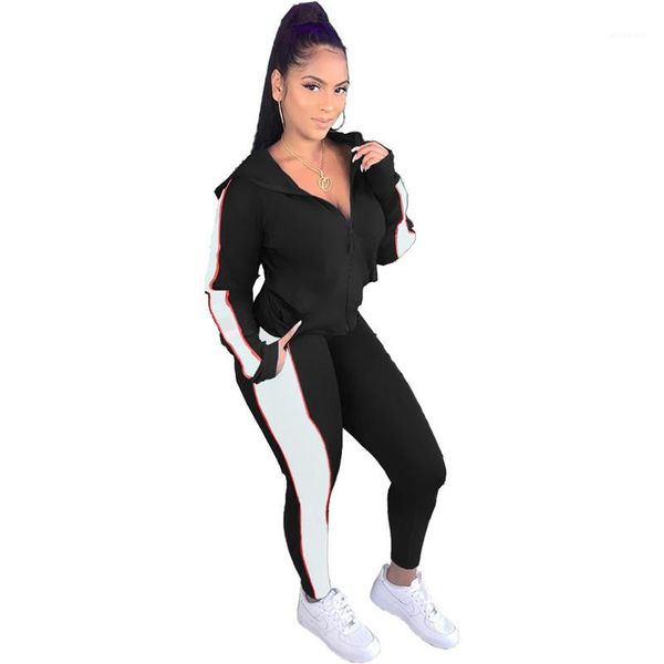 two piece pants casual hooded cardigan two piece sets sport designer womens clothing panelles fashion womens, White
two piece pants casual hooded cardigan two piece sets sport designer womens clothing panelles fashion womens, White