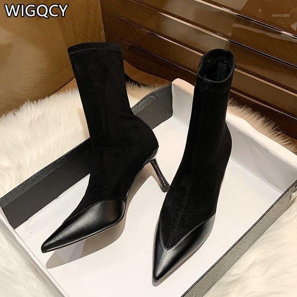 2020 autumn new style boots women's leather stiletto high heels women's front zipper fashion mid-tube boots shoes woman1, Black
2020 autumn new style boots women's leather stiletto high heels women's front zipper fashion mid-tube boots shoes woman1, Black
