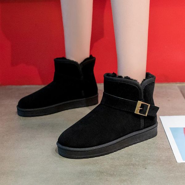 women snow boots flock ankle boots warm winter woman shoes short plush fur platform shoes slip on snow, Black
women snow boots flock ankle boots warm winter woman shoes short plush fur platform shoes slip on snow, Black