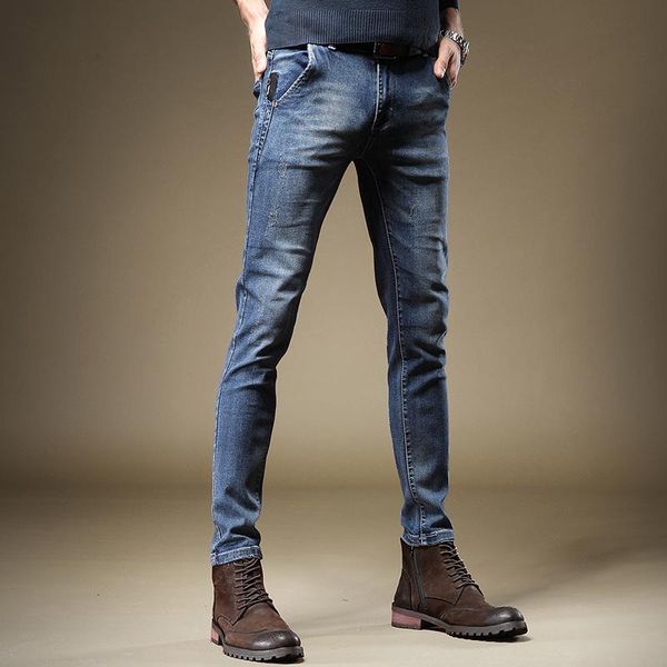 fashion blue jeans men stretch slim fit pencil pants korean style denim trousers ksj220
fashion blue jeans men stretch slim fit pencil pants korean style denim trousers ksj220