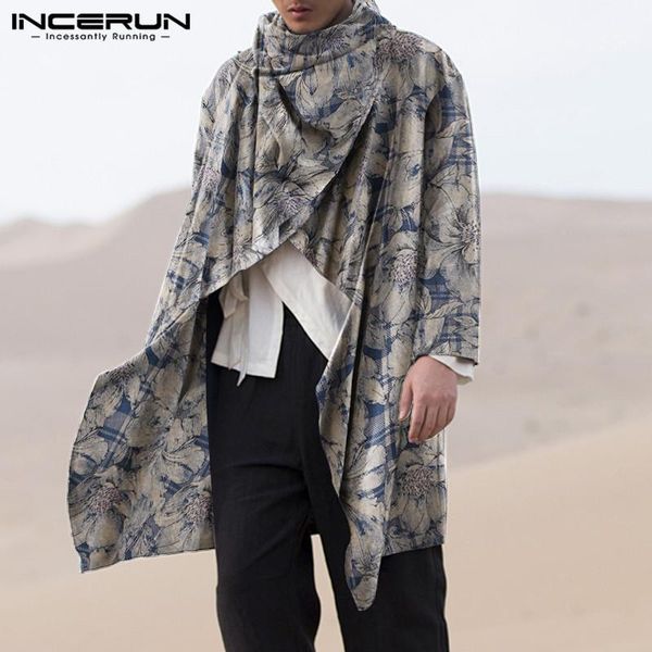 incerun printing men coats turtleneck long sleeve retro cloak streetwear leisure ponchos 2020 cotton mens irregular trench s-3xl1, Tan;black
incerun printing men coats turtleneck long sleeve retro cloak streetwear leisure ponchos 2020 cotton mens irregular trench s-3xl1, Tan;black