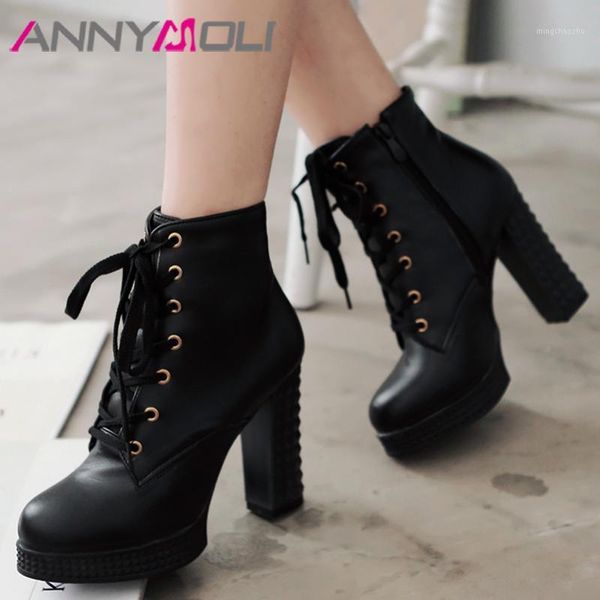 boots annymoli extreme high heel ankle woman lace up platform chunky shoes zip round toe female short winter white1, Black
boots annymoli extreme high heel ankle woman lace up platform chunky shoes zip round toe female short winter white1, Black