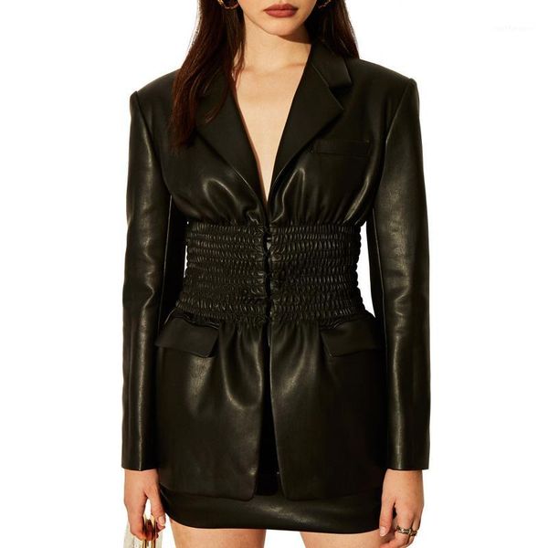 genuine leather jacket 2020 women's coat shrink waist spring real sheepskin coats solid long sleeve clothing1, Black
genuine leather jacket 2020 women's coat shrink waist spring real sheepskin coats solid long sleeve clothing1, Black