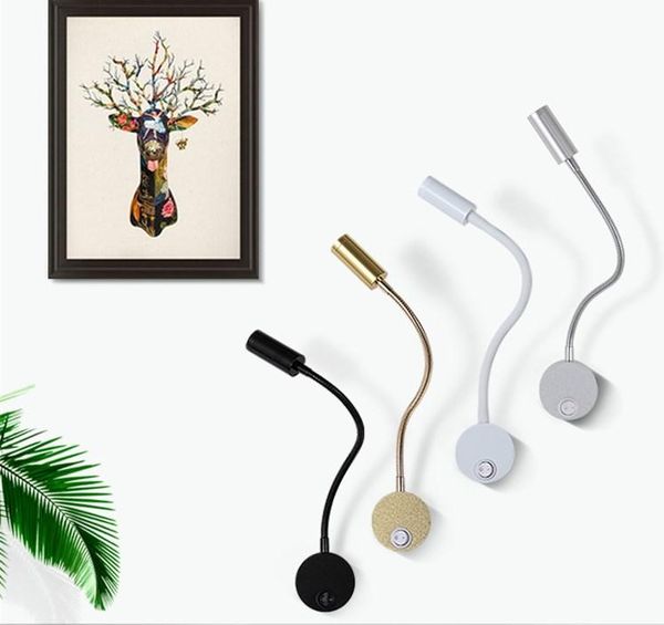 3w led hoses wall lamp flexible home l bedside reading lamp wall light modern fashionbook lights led bulbs black/silver/gold
3w led hoses wall lamp flexible home l bedside reading lamp wall light modern fashionbook lights led bulbs black/silver/gold