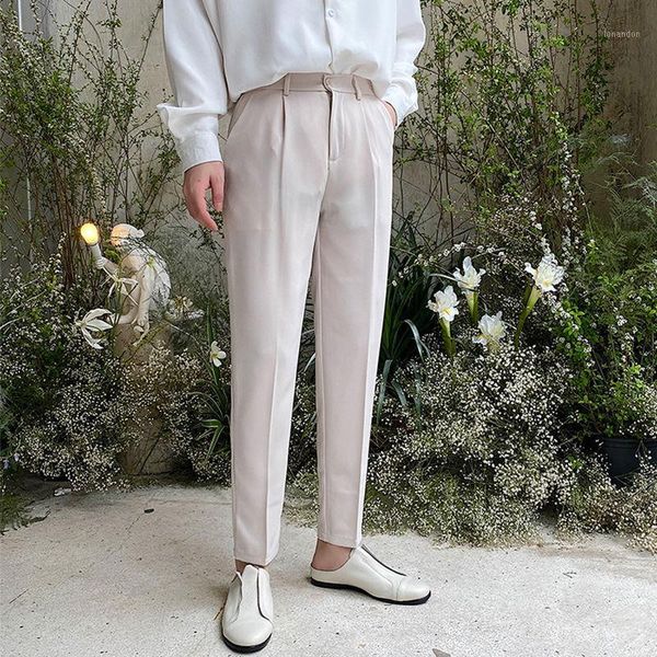 men's suits & blazers suit pants men's fashion solid color business casual men streetwear wild loose dress mens straight trousers1, White;black
men's suits & blazers suit pants men's fashion solid color business casual men streetwear wild loose dress mens straight trousers1, White;black
