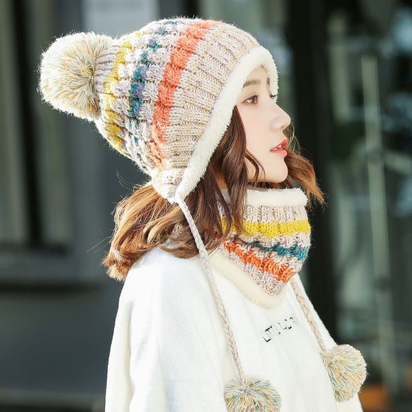 beanie/skull caps 2021 fashion winter lady thickened lovely knit cap with neckwear ear protector windproof hats for women bonnets, Blue;gray
beanie/skull caps 2021 fashion winter lady thickened lovely knit cap with neckwear ear protector windproof hats for women bonnets, Blue;gray