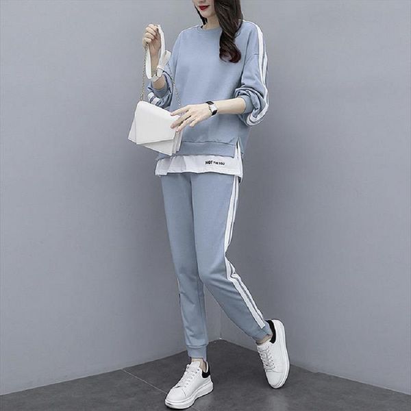 wanyucl 2020 new womens autumn large size micro fat loose round neck striped fashion casual sports suit women, Gray
wanyucl 2020 new womens autumn large size micro fat loose round neck striped fashion casual sports suit women, Gray